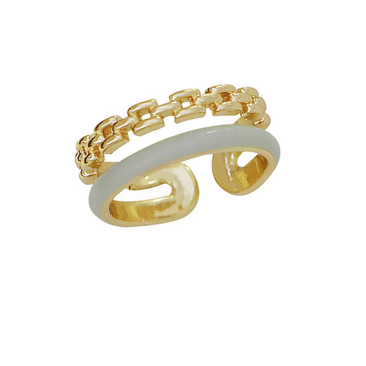 Woven Chain Pre-Stacked Ring