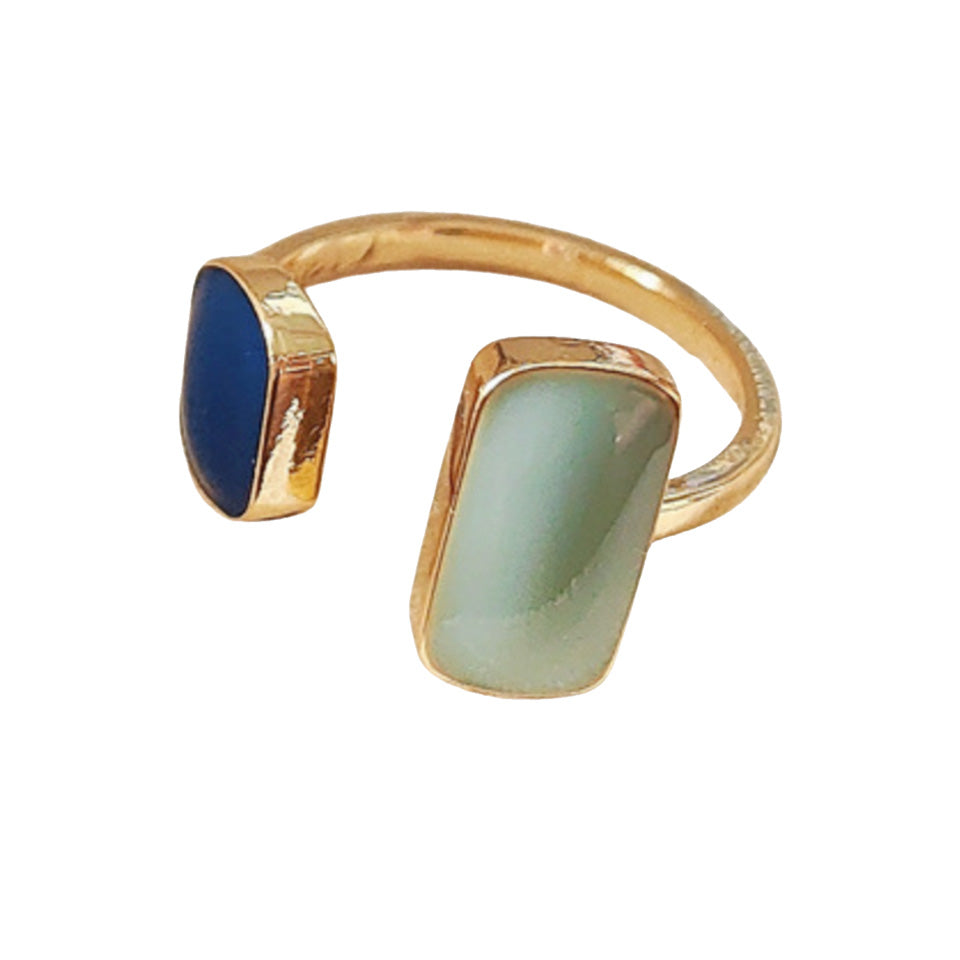 Ocean Enamel Statement Ring