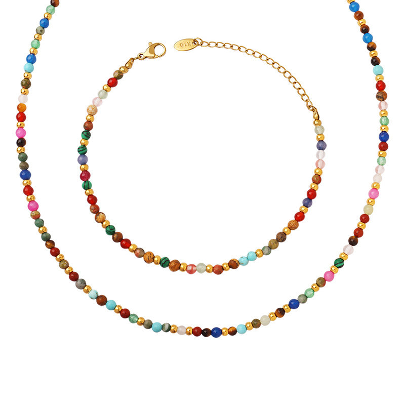 Colourful Natural Stone Necklace