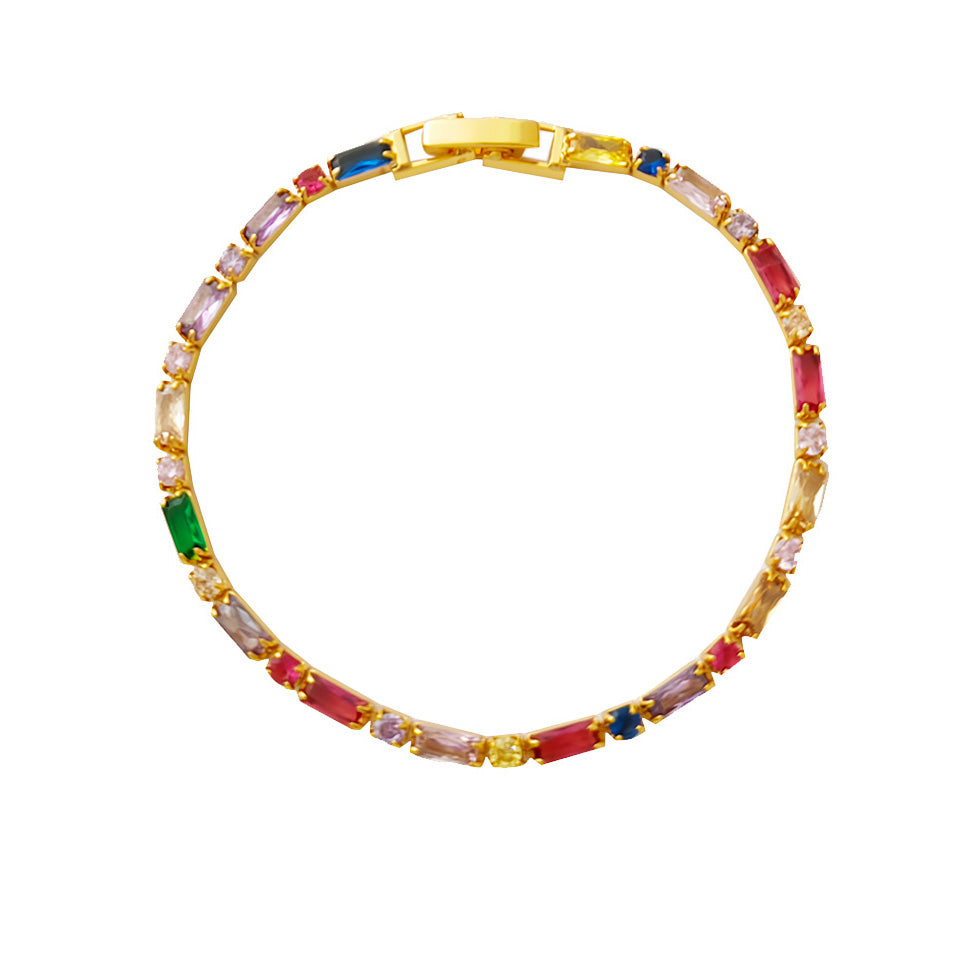 Colorful Zirconia Fine Bracelet