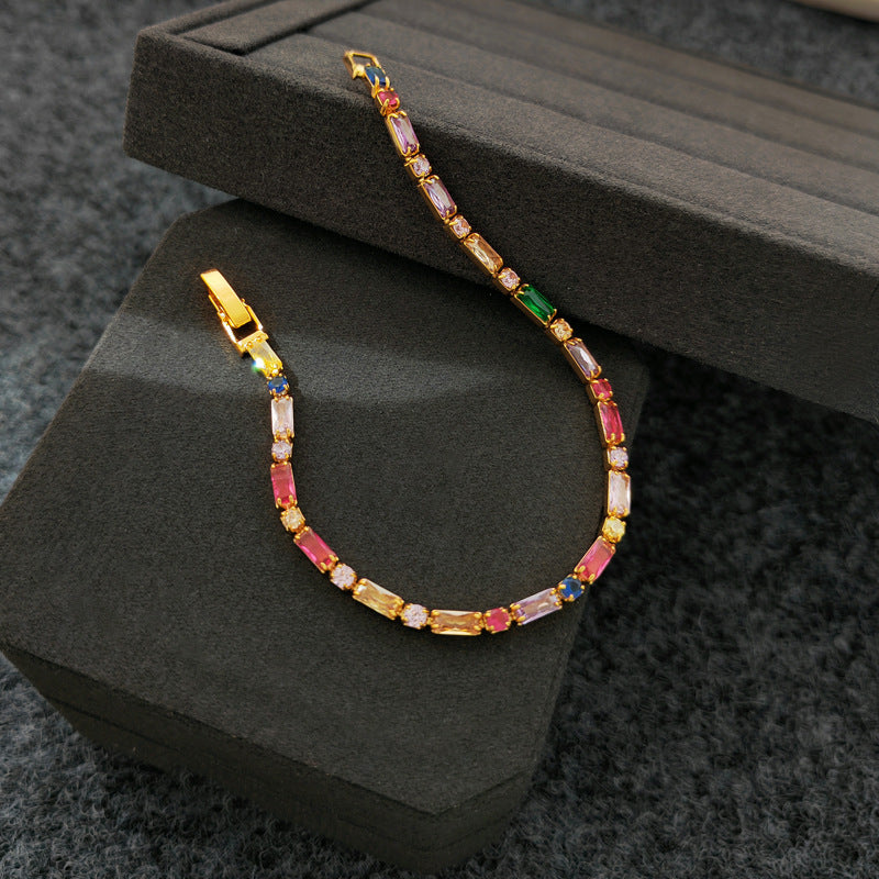 Colorful Zirconia Fine Bracelet