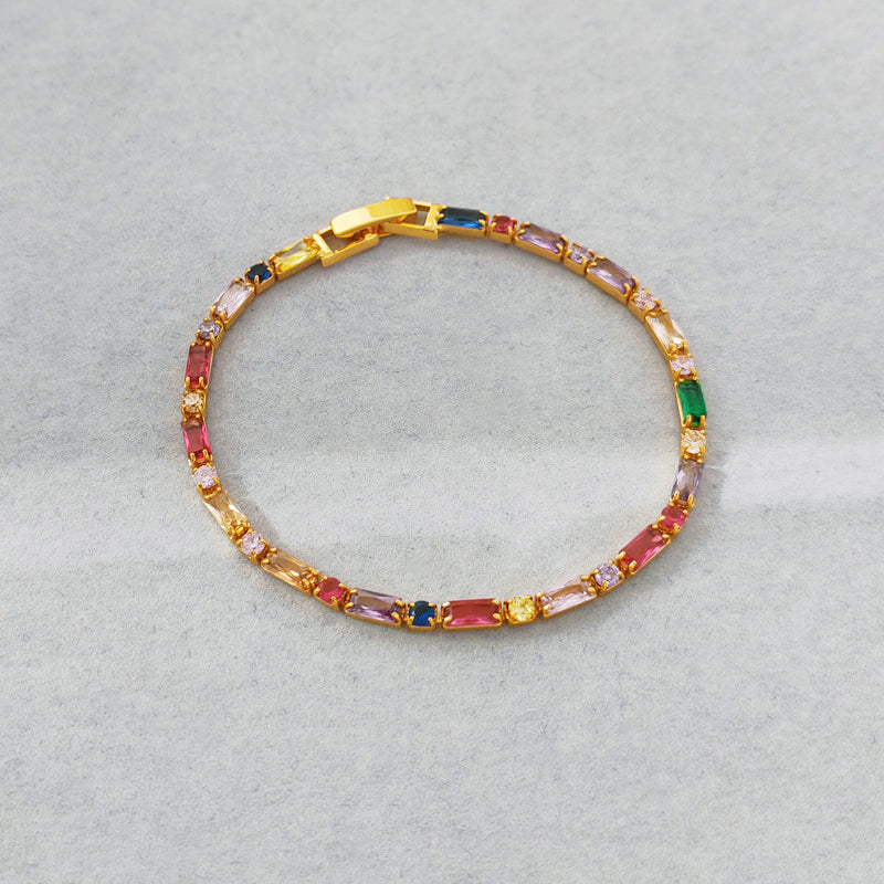 Colorful Zirconia Fine Bracelet