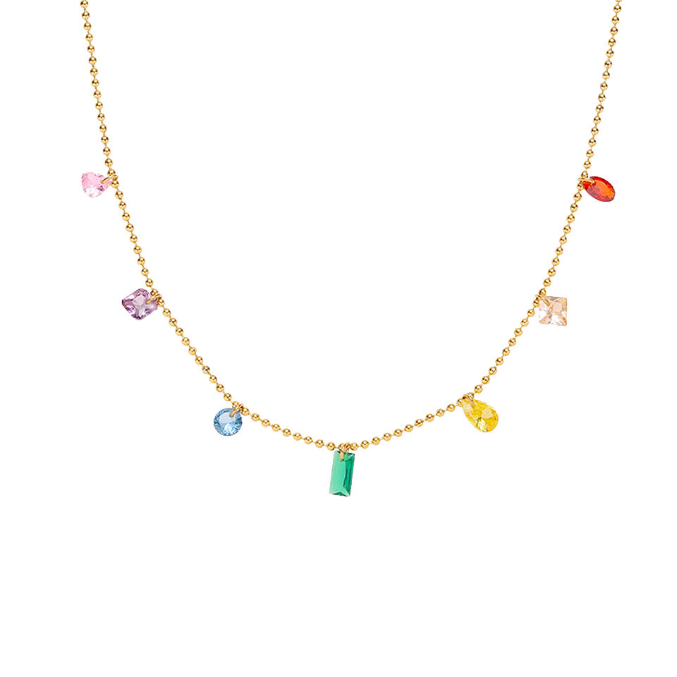 Colorful Zirconia Fine Necklace