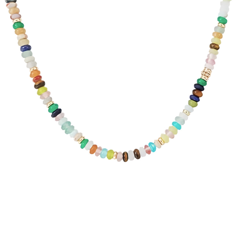 Rainbow Garden Natural Stone Necklace