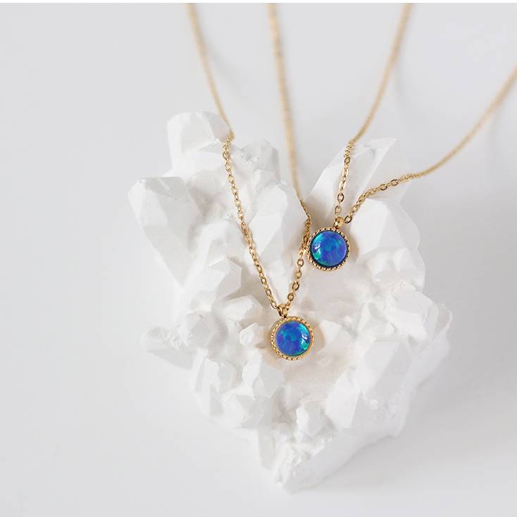 Sapphire Opal Necklace