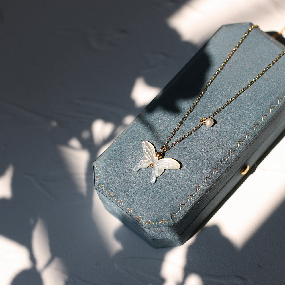 Butterfly Nacre Pearl Necklace