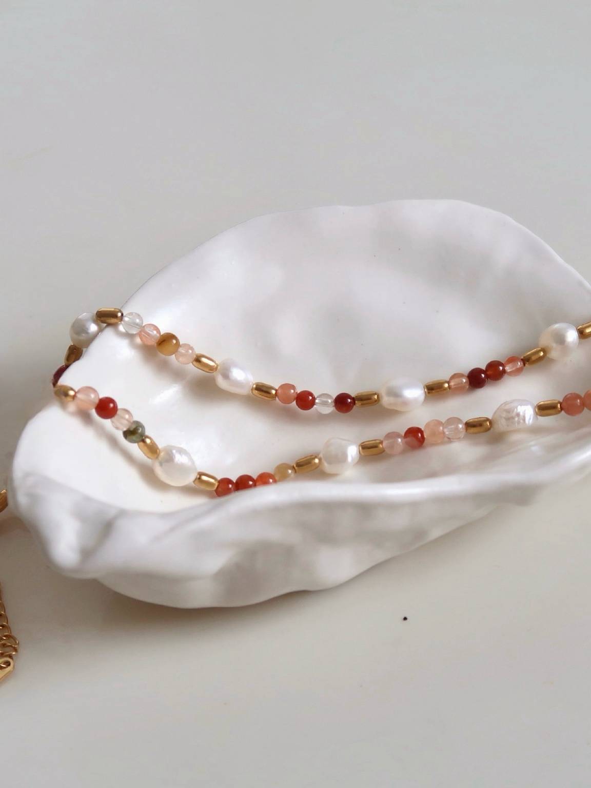 Morandi Natural Stone Pearl Necklace