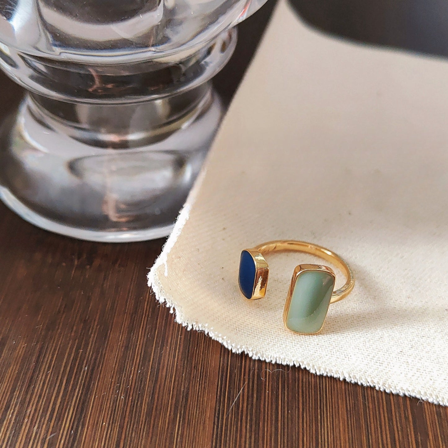 Ocean Enamel Statement Ring