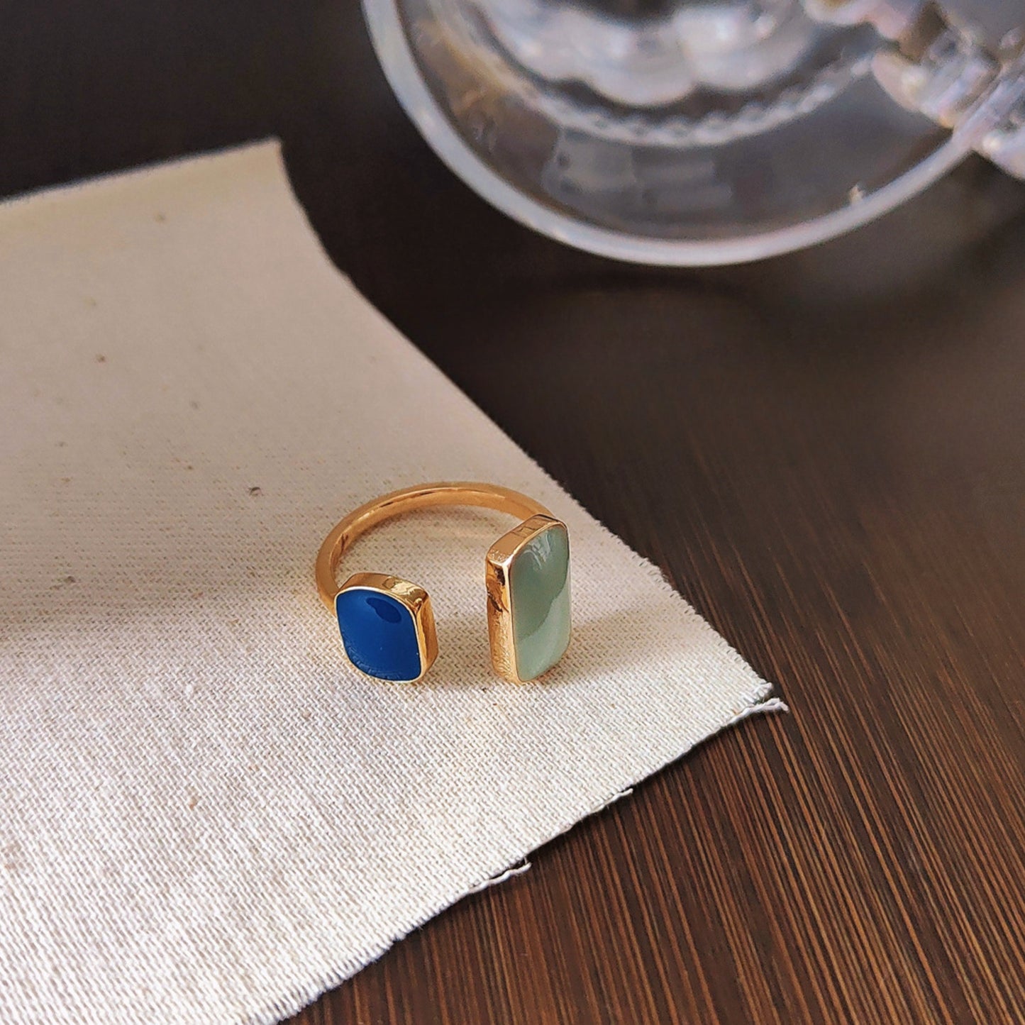 Ocean Enamel Statement Ring