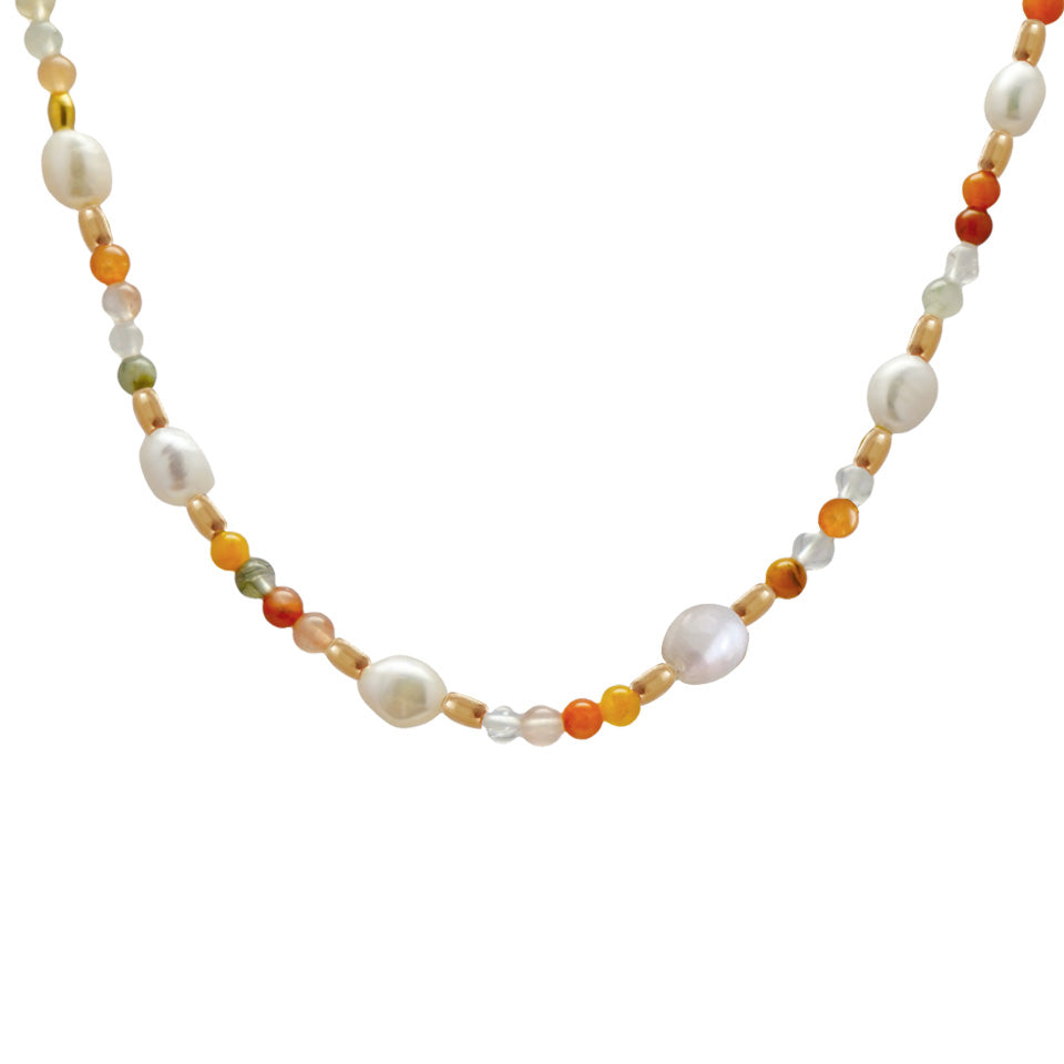 Morandi Natural Stone Pearl Necklace