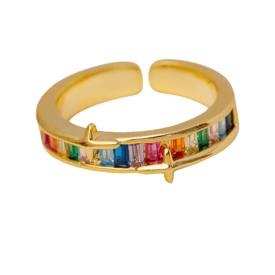 Colorful Zirconia Eternity Rings