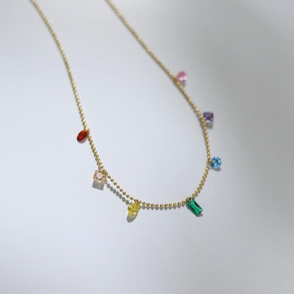 Colorful Zirconia Fine Necklace